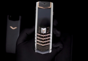 Signature S Thép Bóng Điểm Vàng Hồng